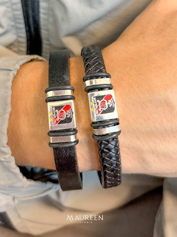Pulsera FBC Melgar cuero - Plata