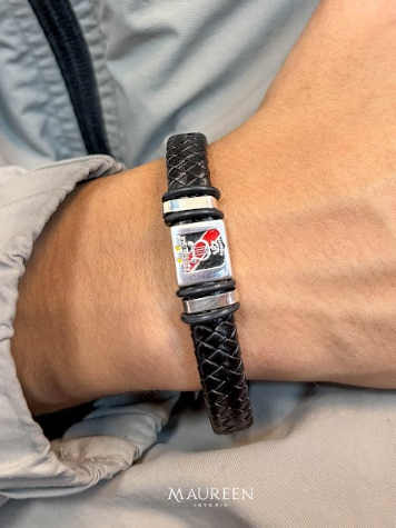 Pulsera FBC Melgar cuero - Plata