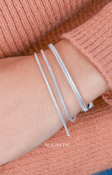 Pulsera cola de ratón - Plata