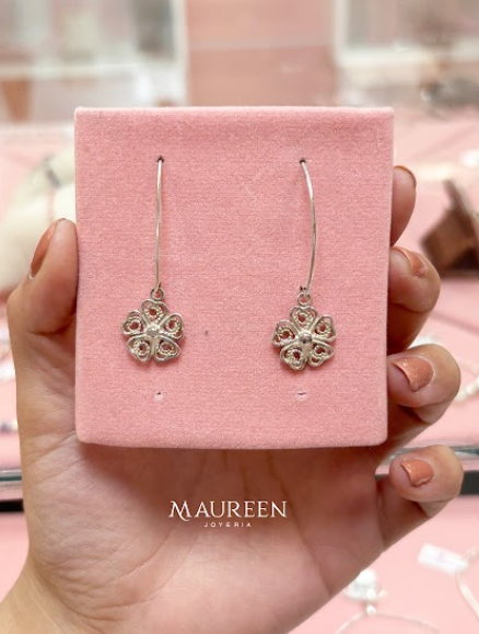 Arete flor filigrana - Plata