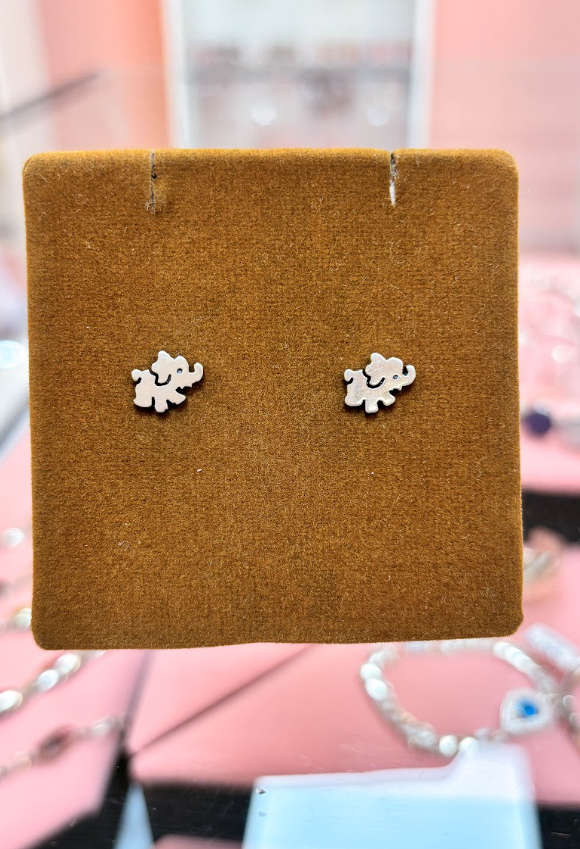 Arete elefante con orejas- Plata