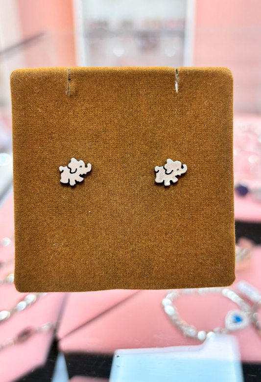 Arete elefante con orejas- Plata
