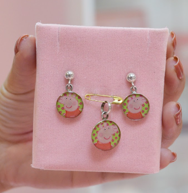 Juego pepa pig resina - Plata