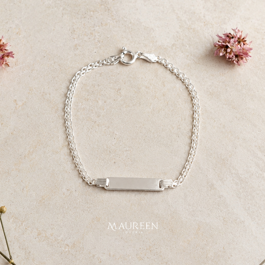 Esclava cuadrada cadena Bismark para mujer - Plata