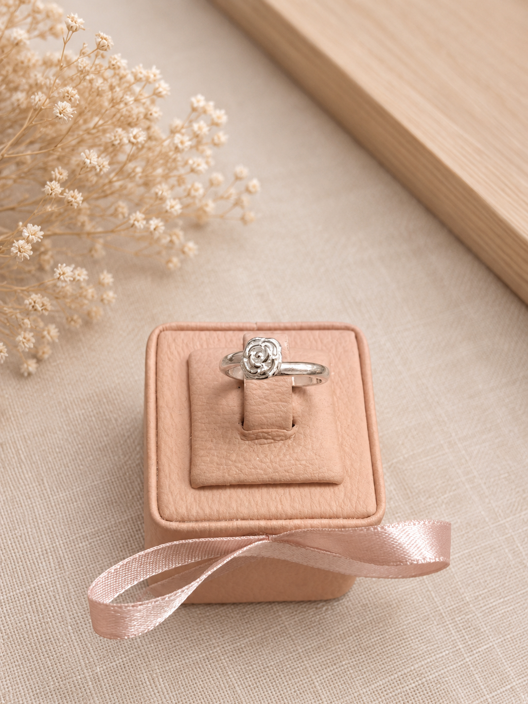 Anillor rosa ajustable - Plata