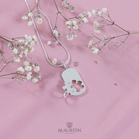 Dije rompecabezas pareja - Plata