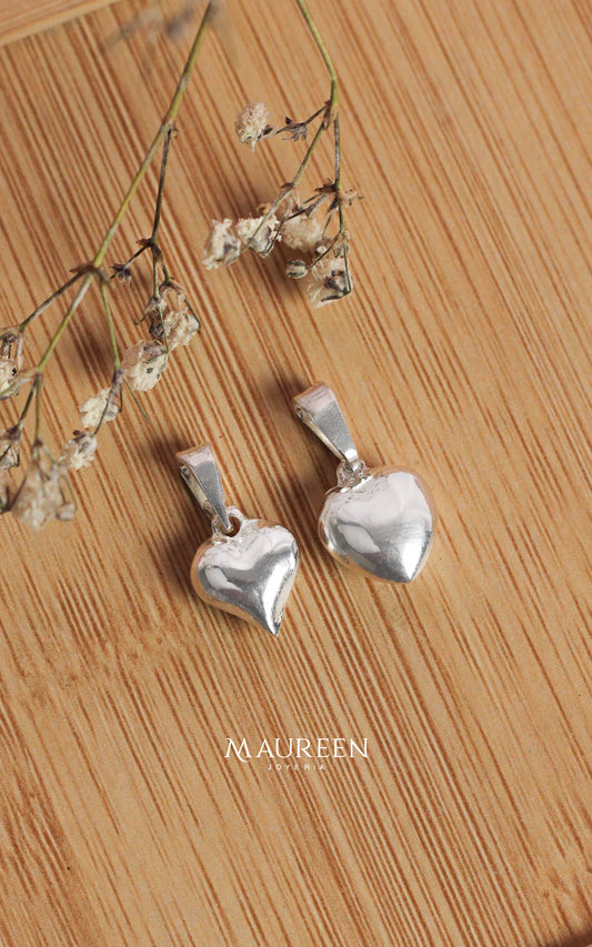 Dije corazon bombacho 1 y 2 - plata