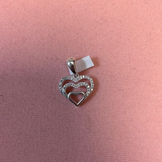 Dije tres corazones con circones - Plata