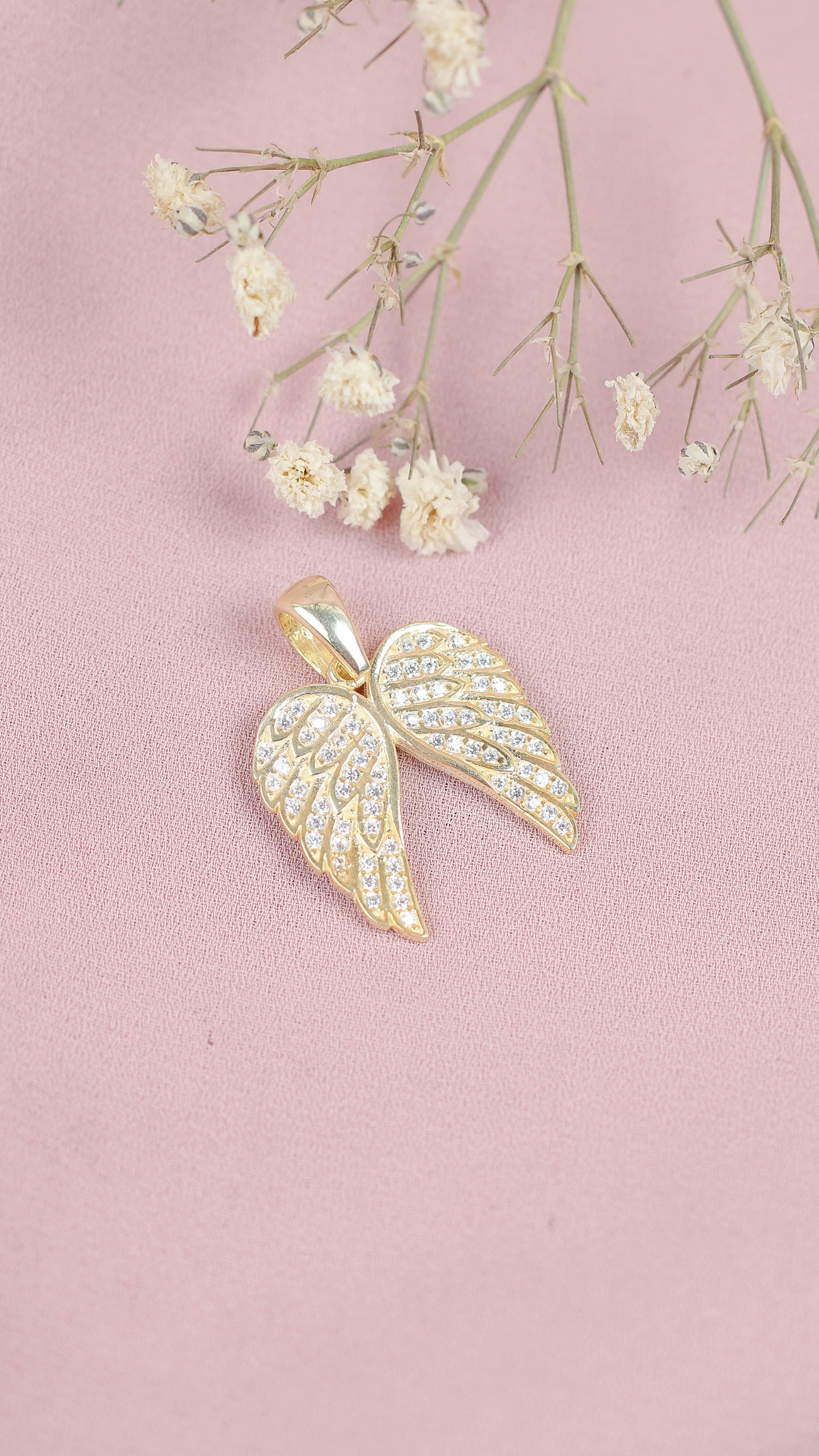 Dije alas con circones -  Plata/Oro