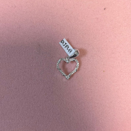 Dije corazón circones entrelazados - Plata