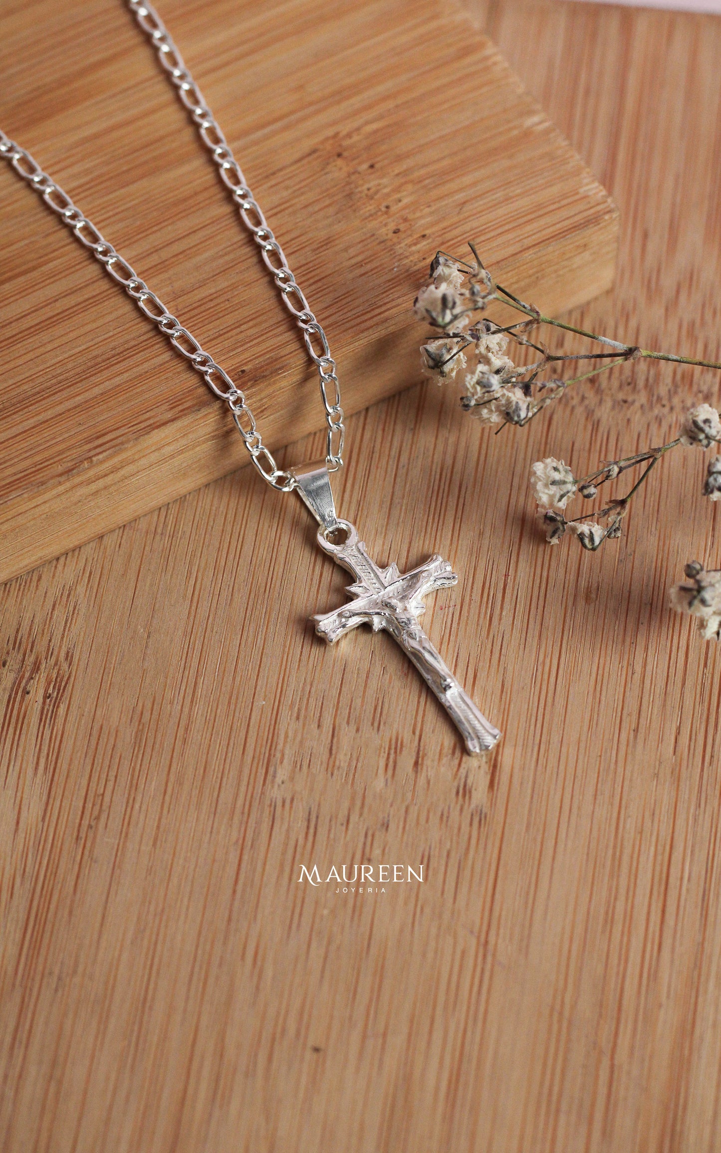 Dije cruz jesucristo destello - plata