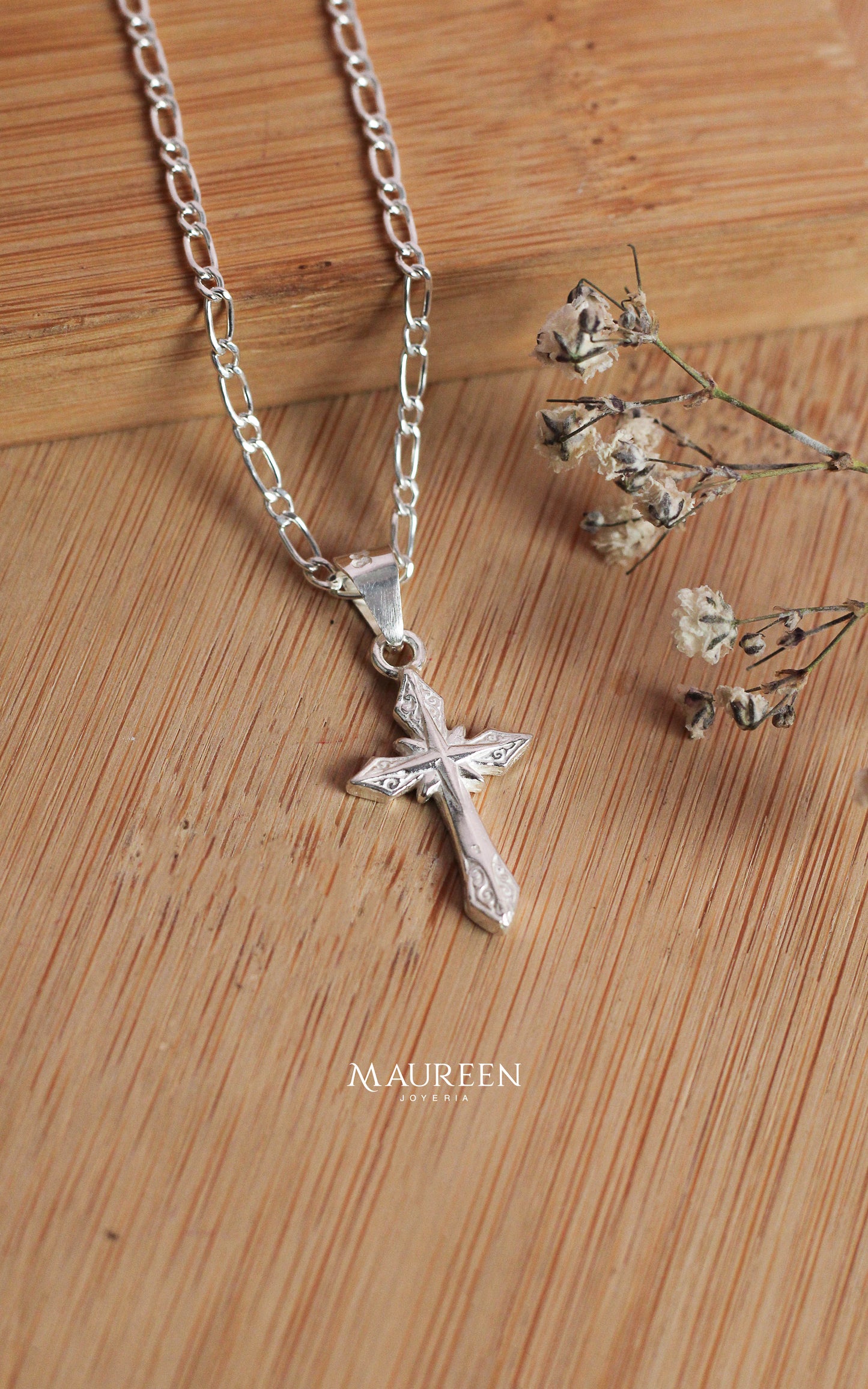 Dije cruz destello - plata