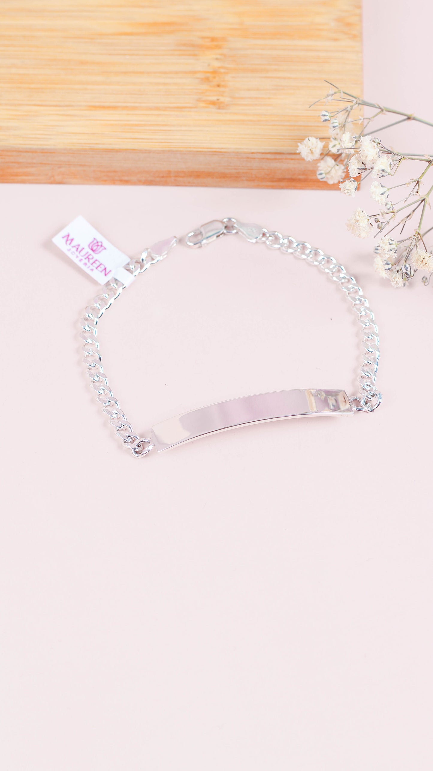 Esclava cuadrada cadena lomo de corvina hombre gruesa - Plata