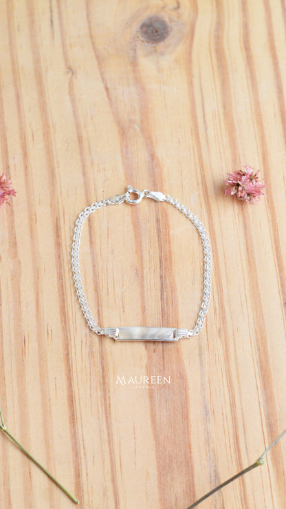 Esclava cuadrada cadena Bismark para mujer - Plata