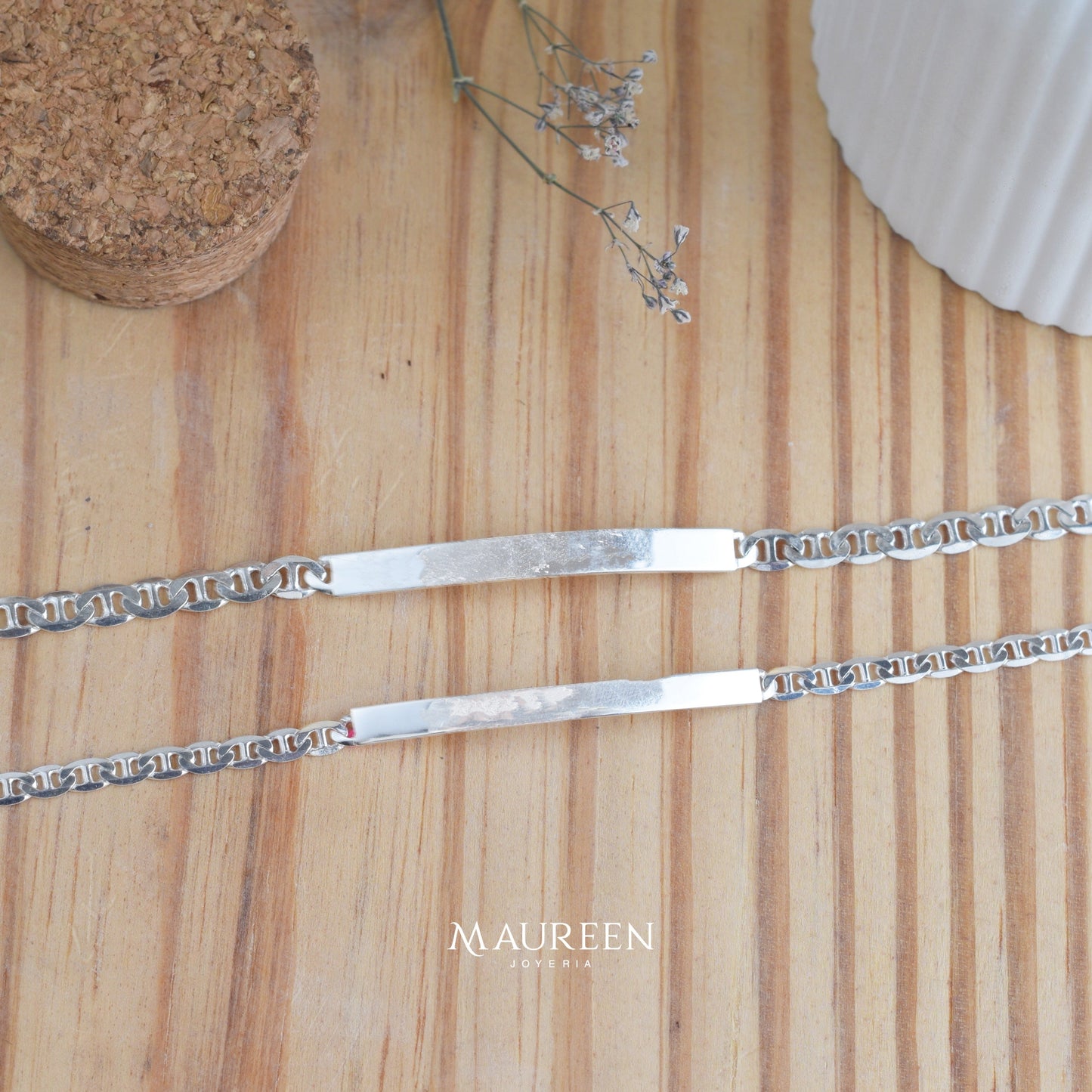 Esclava cuadrada cadena gucci para pareja  - Plata