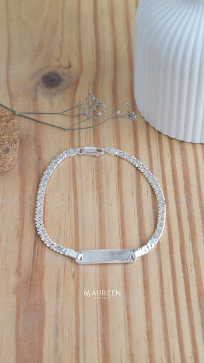 Esclava cuadrada cadena gucci hombre  - Plata