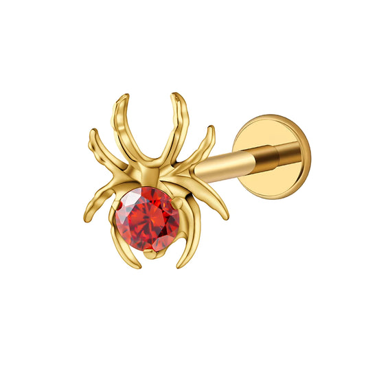 Arete piercing Araña - Titanio Quirurgico