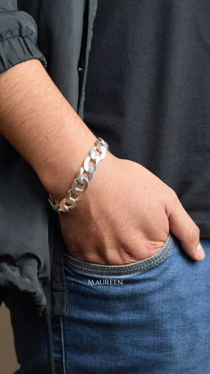 Pulsera hombre eslabones - Plata
