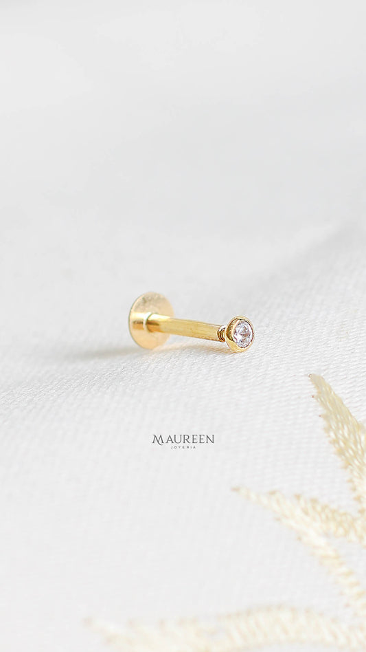Arete piercing punto de luz - Oro