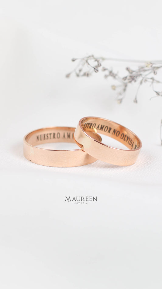 Aros de matrimonio liso - Oro