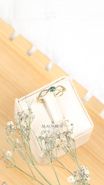 Anillo infinito entrelazado - Oro