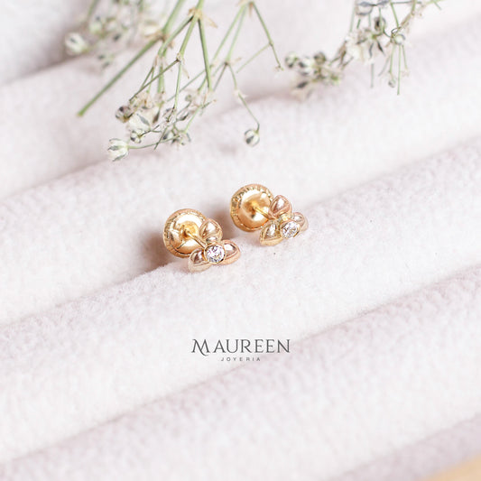 Arete tornillo Trebol - Oro