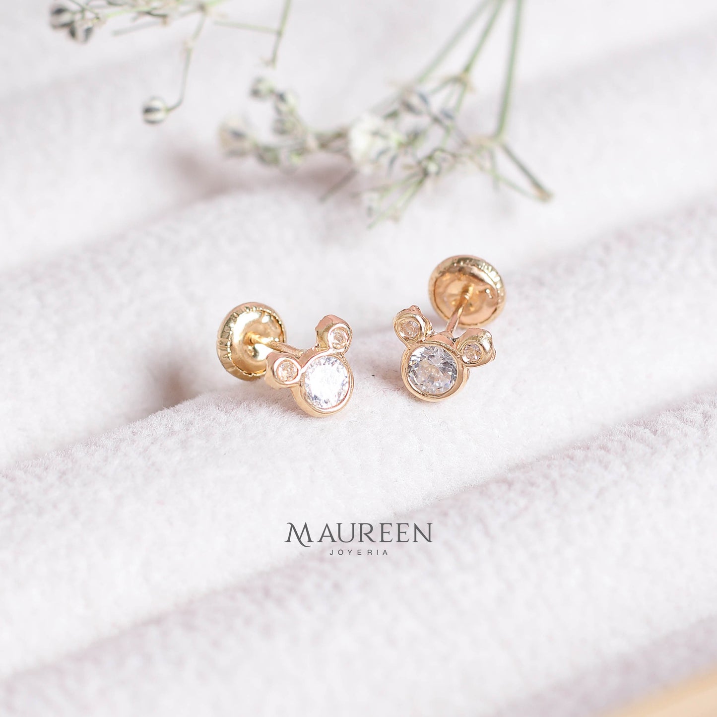 Arete tornillo Mickey  - Oro