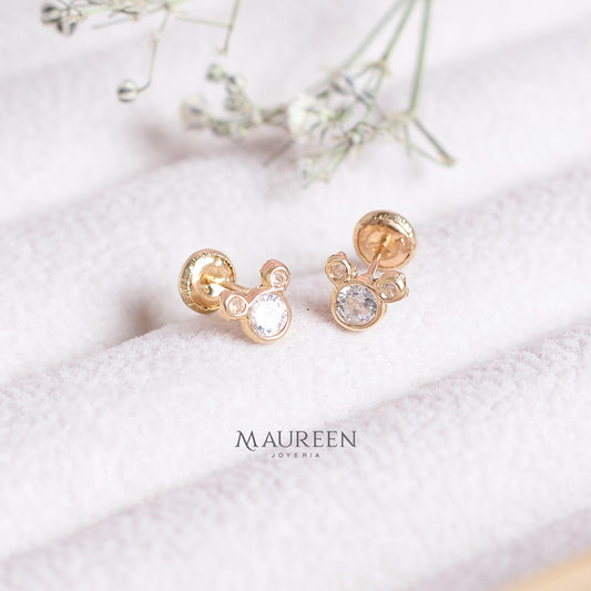 Arete tornillo Mickey  - Oro