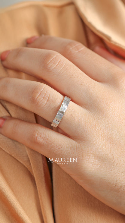 Anillos de promesa para pareja denario  Plata