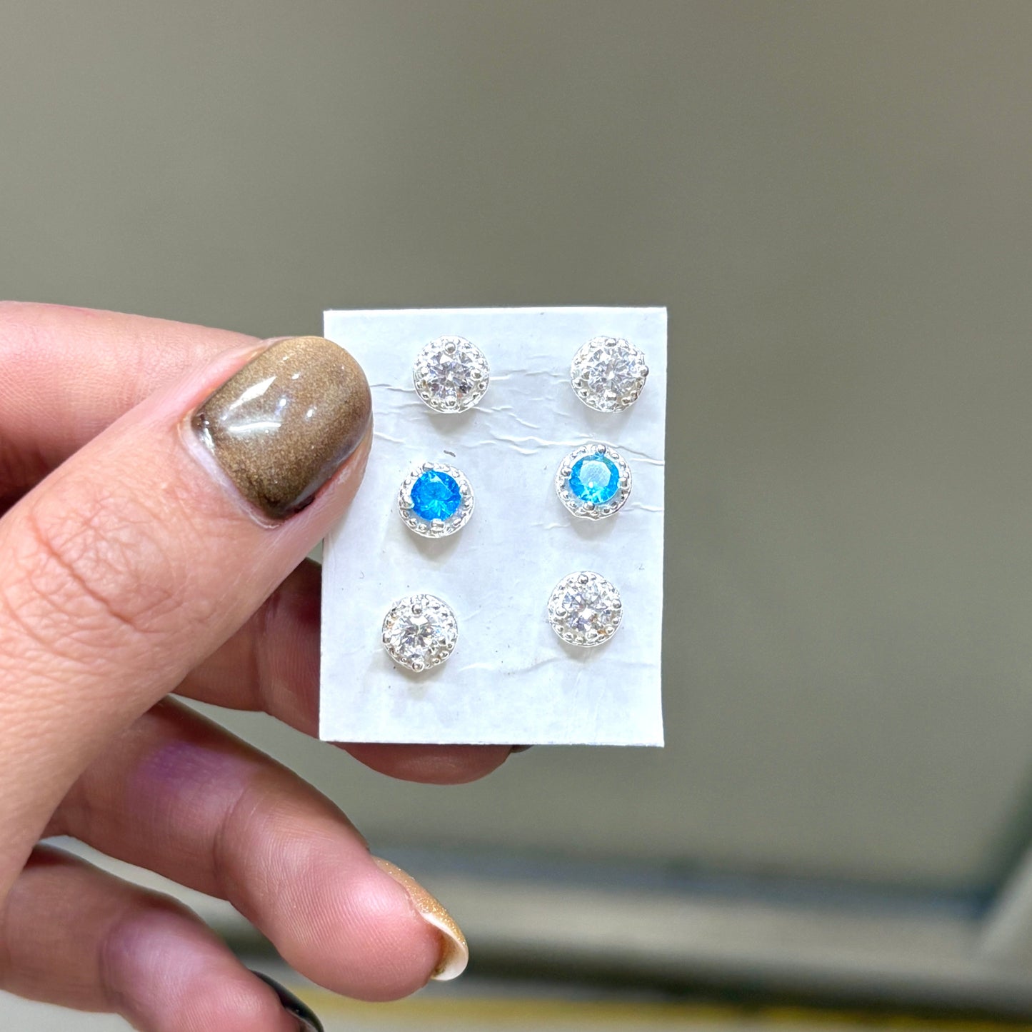 Arete tornillo circular - Plata