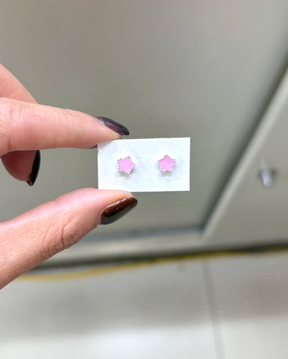 Arete tornillo estrella esmaltado - Plata