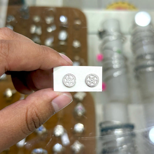 Arete tornillo mandala - Plata