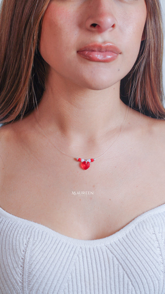 Collar corazon swa invisible- Plata