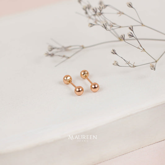 Arete abridor tornillo bolita - Oro