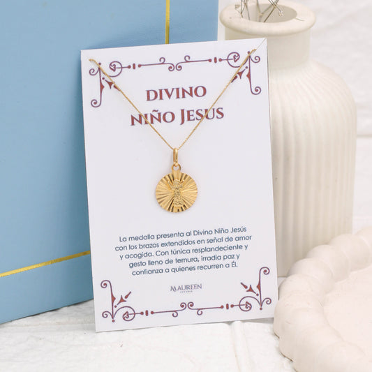 Dije Divino Niño Diamantado - Oro