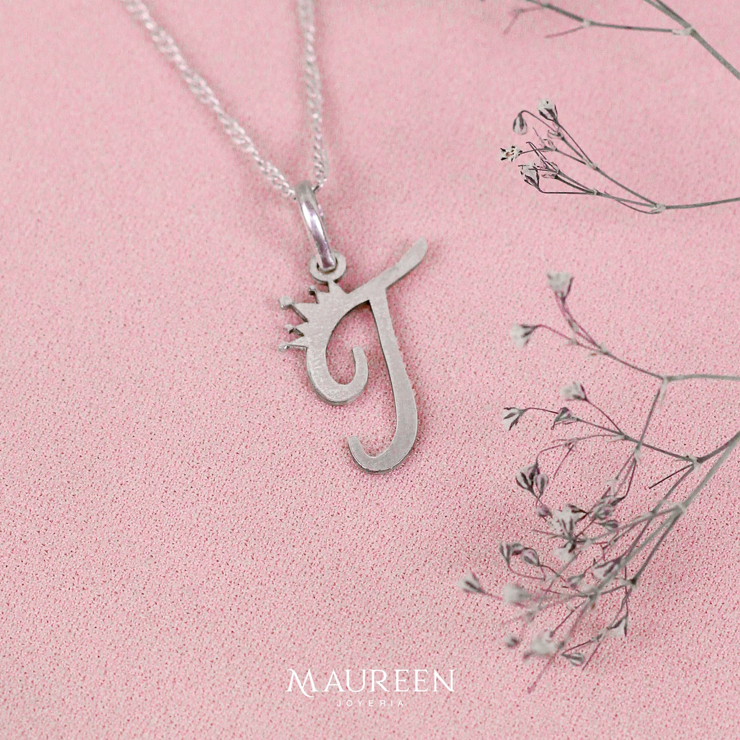 Dije letra personalizada -  Plata