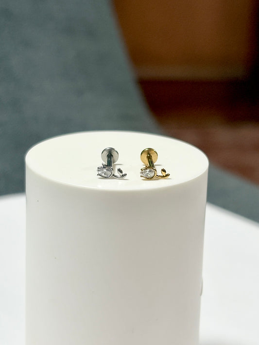 Arete piercing tulipan - Acero quirúrgico