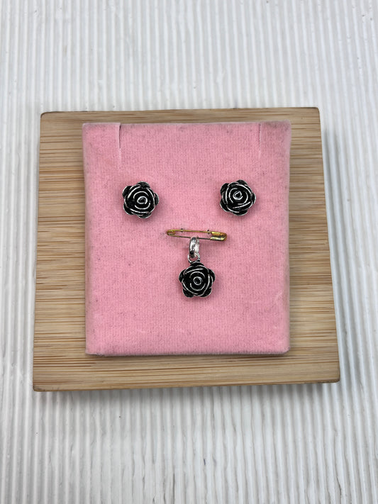 Juego rosa de papel pegado- plata quemada