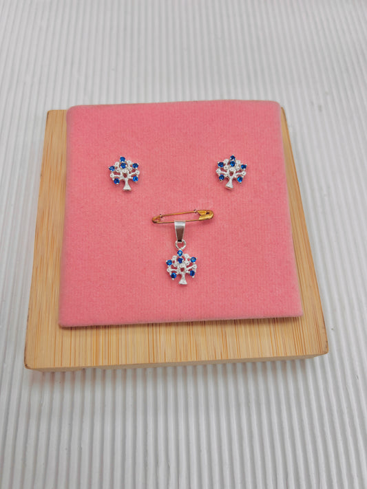 Juego arbol de la vida pegado - plata