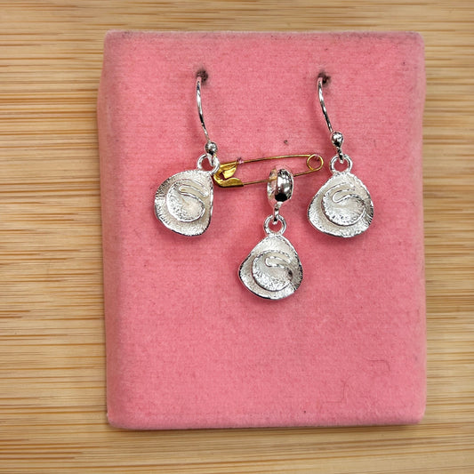 Juego rosa de papel colgante - plata