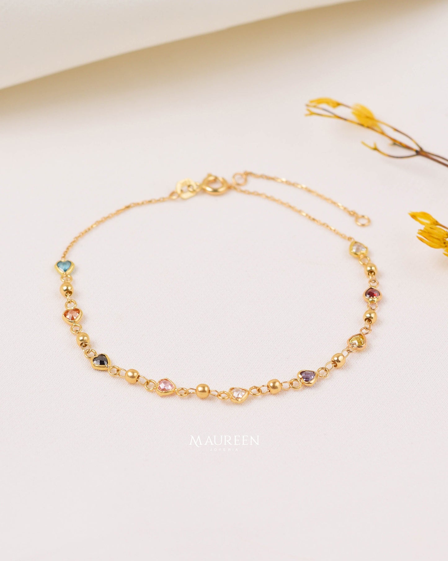 Pulsera de colores - Oro