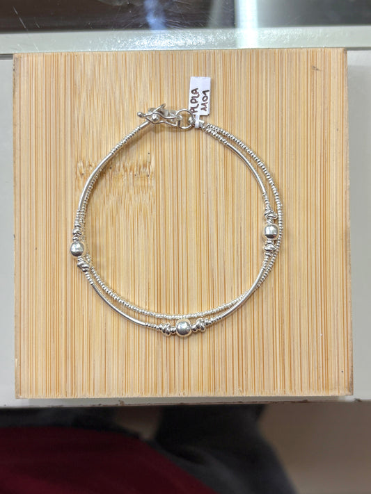Pulsera doble shakira- plata