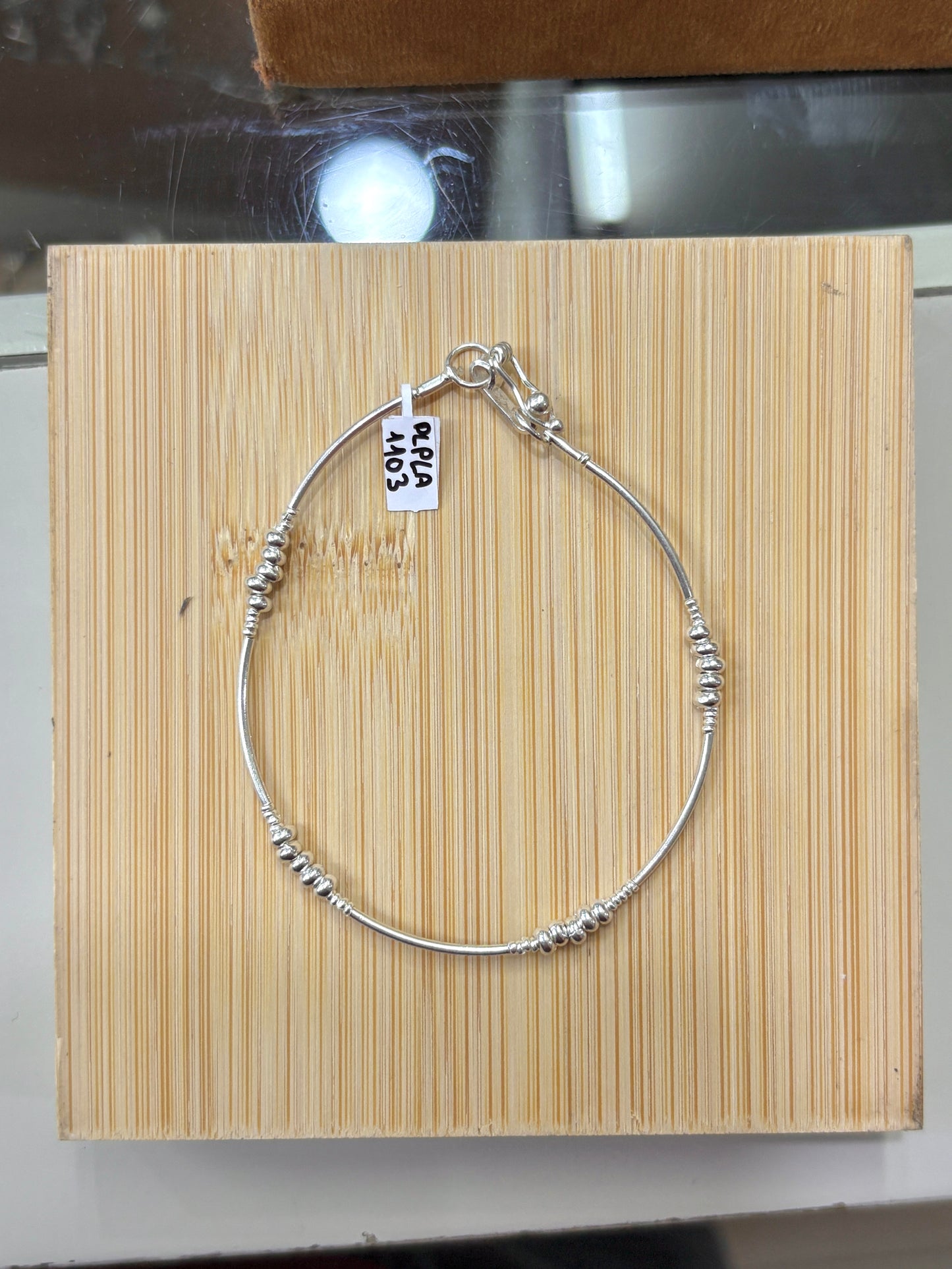 Pulsera tubos y shakiras - plata