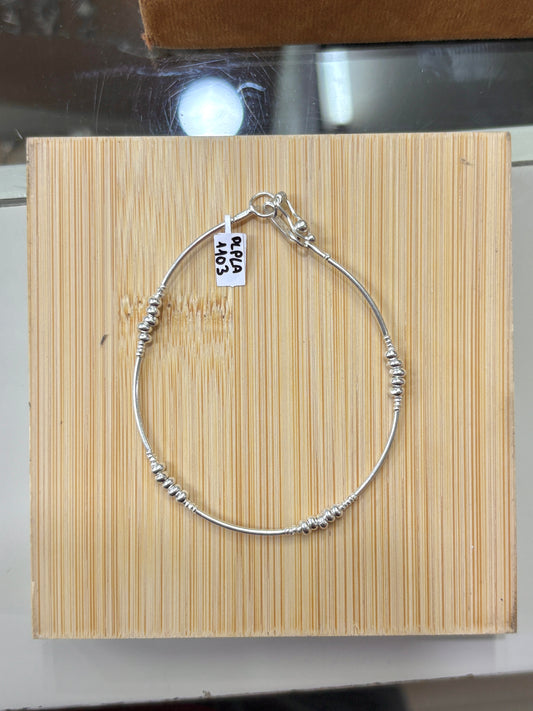 Pulsera tubos y shakiras - plata