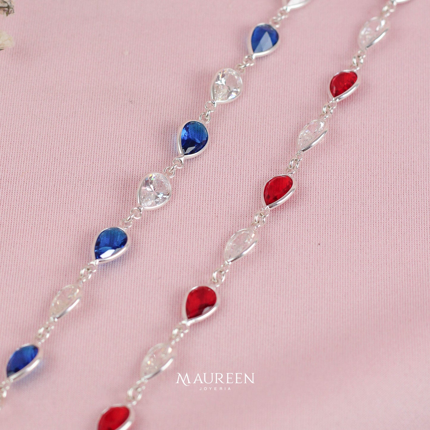 Pulsera circones gota - plata