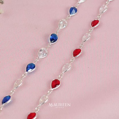 Pulsera circones gota - plata