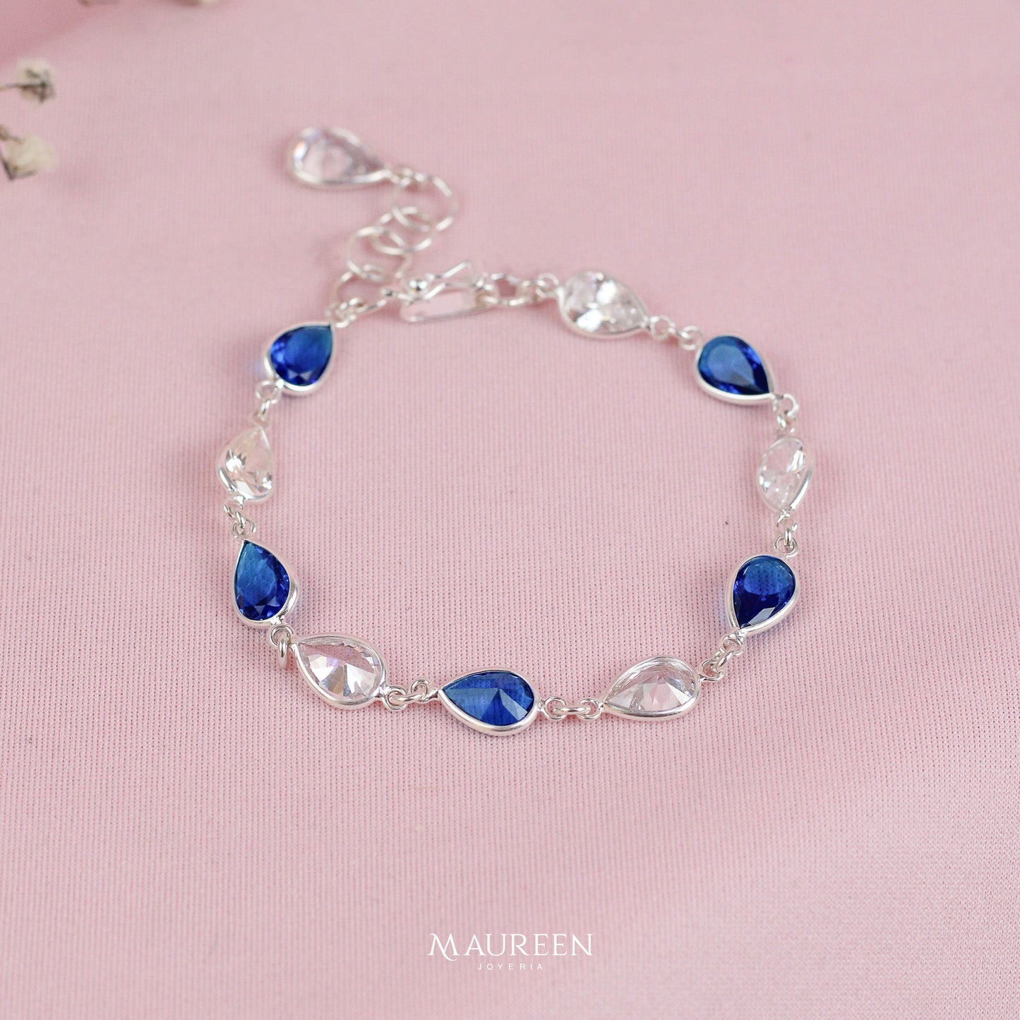 Pulsera circones gota - plata