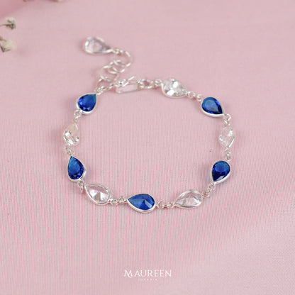 Pulsera circones gota - plata