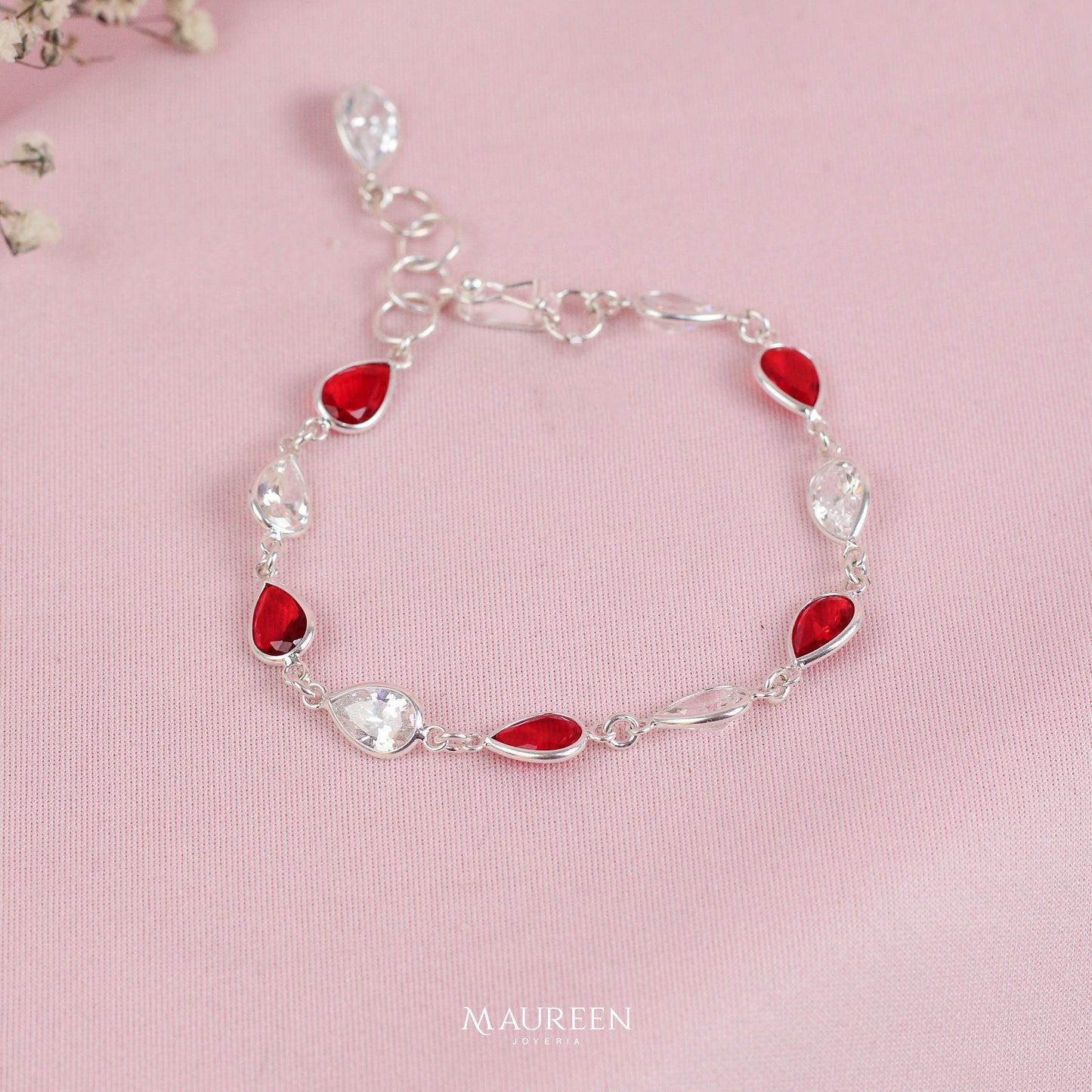 Pulsera circones gota - plata