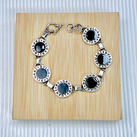 Pulsera BULGARIA onix - plata